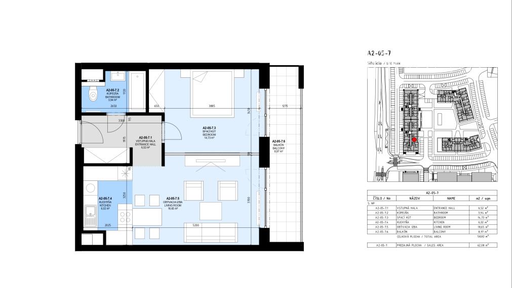 PRENAJATÉ príjemný 2-izbový byt v Slnečniciach, Petržalka