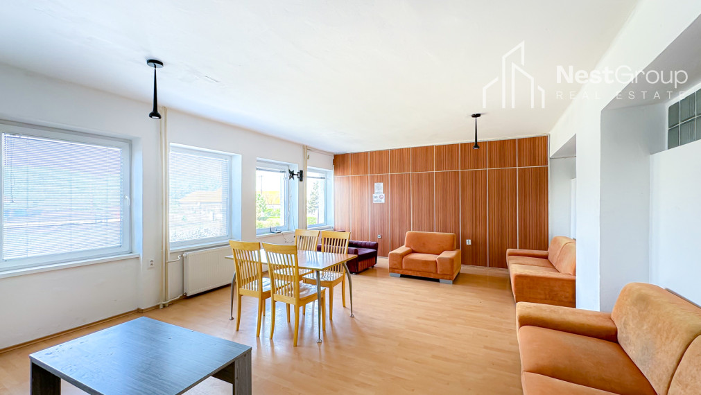 NA PRENÁJOM UBYTOVŇA, PARKOVANIE PRE 20 ÁUT, SKLADY, ŠOPORŇA